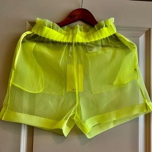 H&M Neon sheer shorts